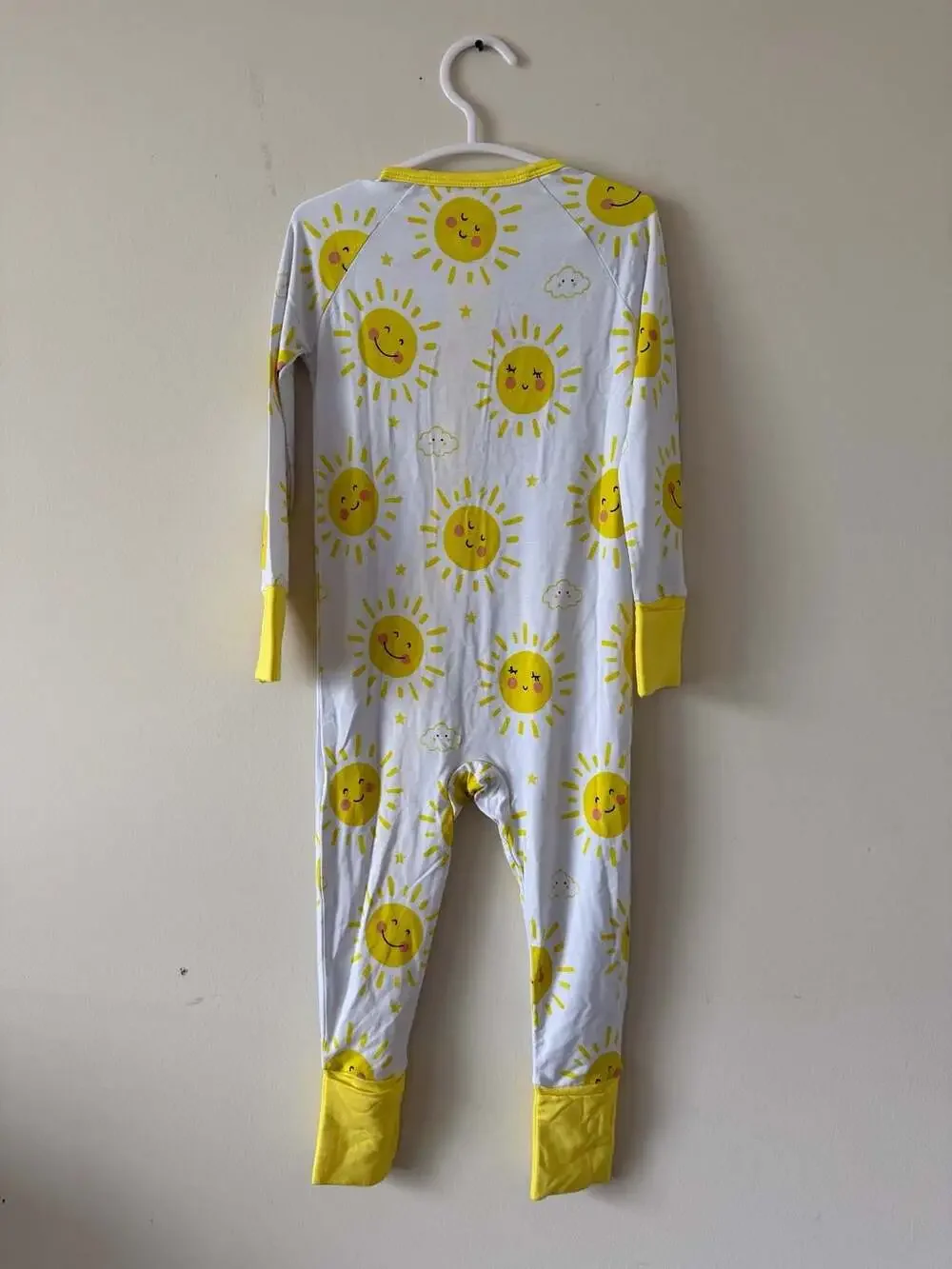 EllivviBebe Sun and Bamboo Viscose Convertible Footed Romper / Sleeper 18-24M